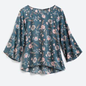 Papermoon Larie Crew Neck Blouse Blue XL